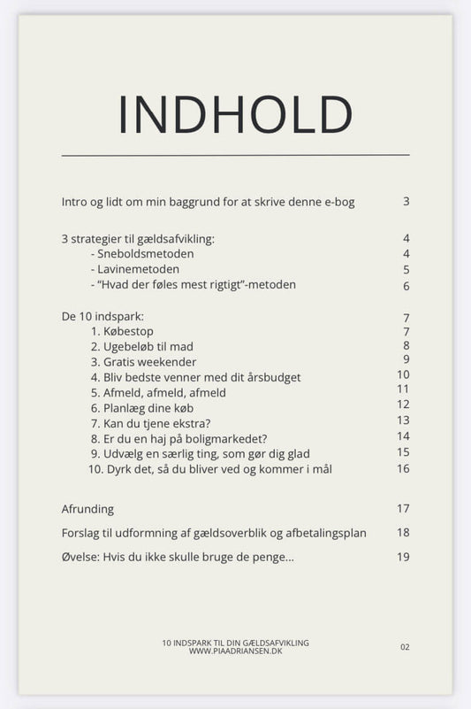 10 indspark til din gældsafvikling